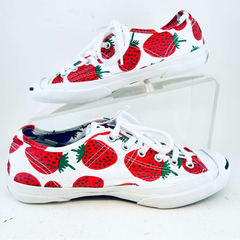 Converse Marimekko x Jack Purcell Ox White Red Strawberry Sneakers size 6 37 - Picture 4 of 14